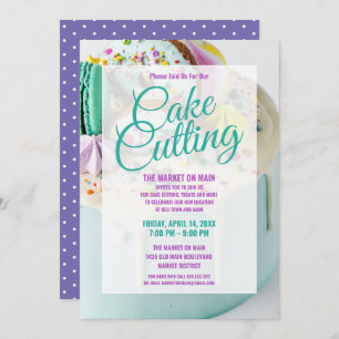 Cake Cutting Celebration Company Event Invitation