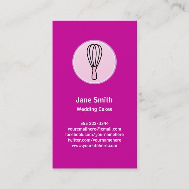 Cake Decor Bakery Chef Business Card (Front)