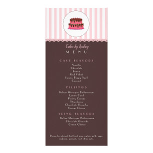 Cake Decorator PINK BROWN Bakery CUTE Rack Card