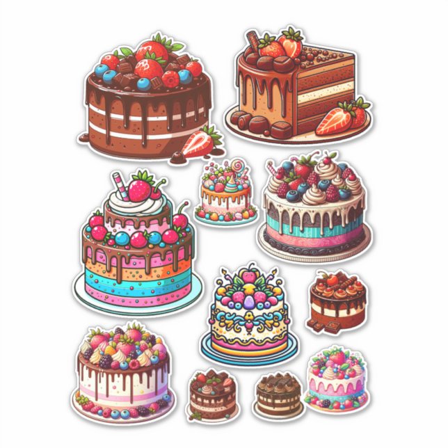 cake dessert baking art colour illustrations (Front)
