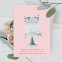 Cake Dessert Blush Pink Bridal Shower