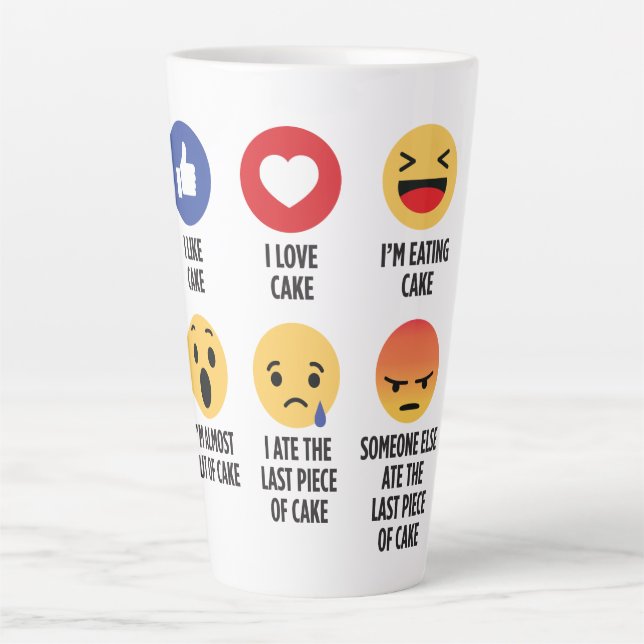 Cake Emojis Latte Mug (Front)
