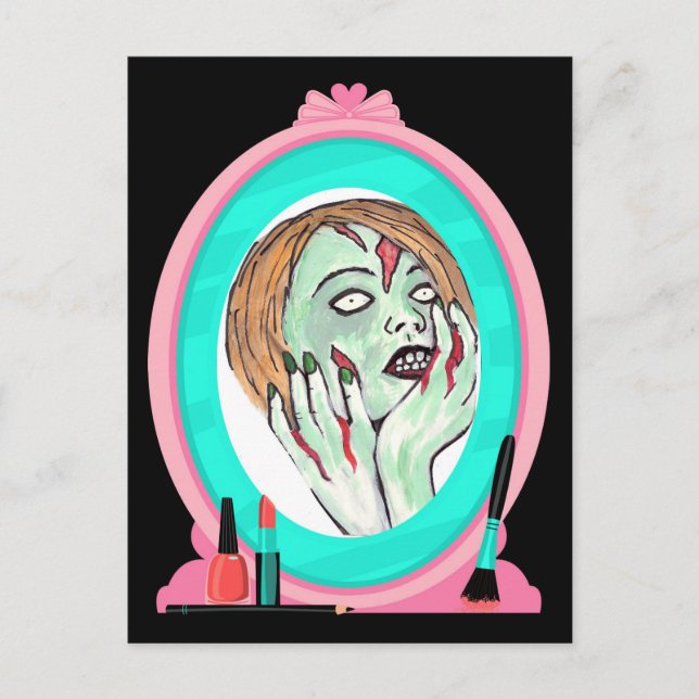 Cake Face Zombie Postcard (Front)