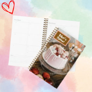 Cake Food Modern Trend Macaroon Baker's Text Planner