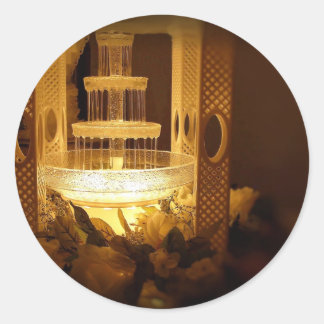 cake fountain classic round sticker
