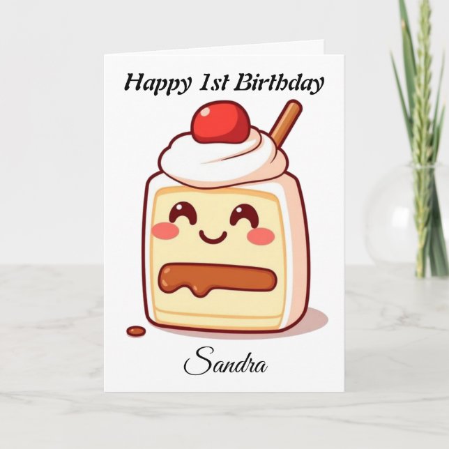Cake Happy Birthday Card (Front)