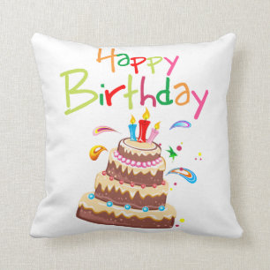 Cake Happy Birthday Cushion