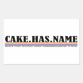 Cake Has Name 2 - AC Rectangular Sticker