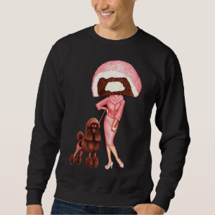 Cake Head Snow Cake Poodle Pin Up Sweatshirt