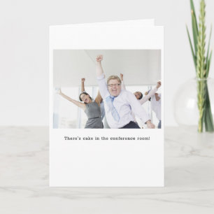 Cake in Conference Room Birthday Card