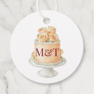 Cake Initials Favour Tags