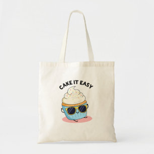 Cake It Easy Cute Cupcake Pun Tote Bag