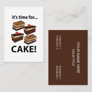 Cake It's Time For Cake Business Card
