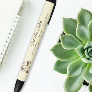 Cake Logo Bakery Business Black Ink Pen