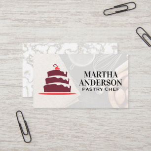 Cake Logo   Baking Ingredients Business Card