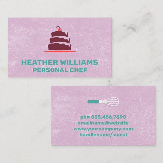 Cake Logo | Whisk Business Card (Front/Back)