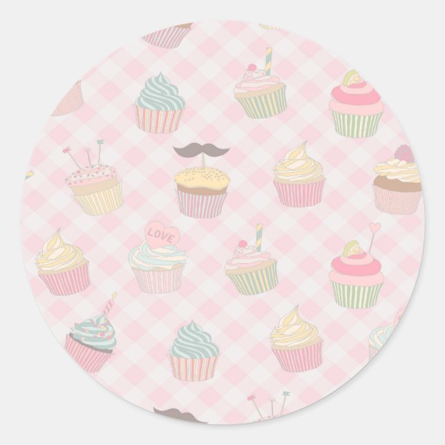 Cake Love Classic Round Sticker (Front)