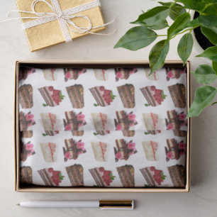 Cake Lovers Delicious Desserts Pattern Tissue Paper