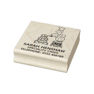 Cake Maker & Cake Making Rubber Stamp