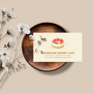 Cake Maker Cookies Birthday Bakery Minimal Business Card