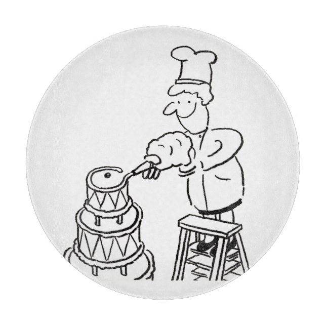 Cake Maker Decorating Giant Cake Cutting Board (Front)