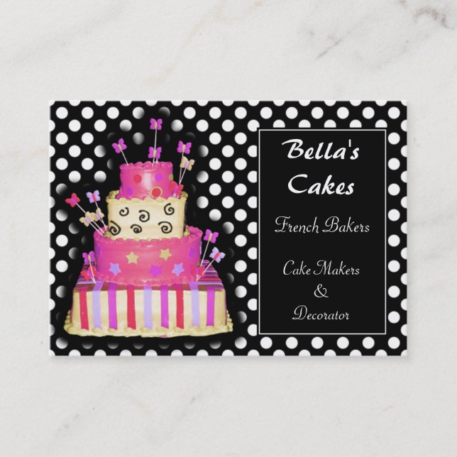 Cake makers business Cards (Front)