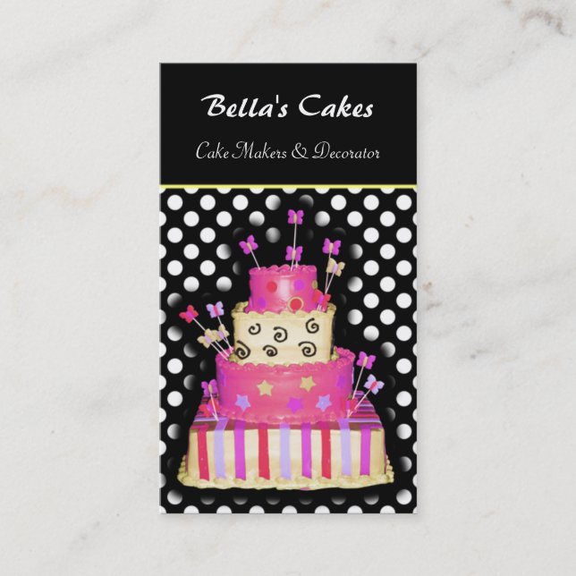 Cake makers business Cards (Front)