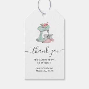 Cake mixer Bridal Shower Thank you Gift Tags