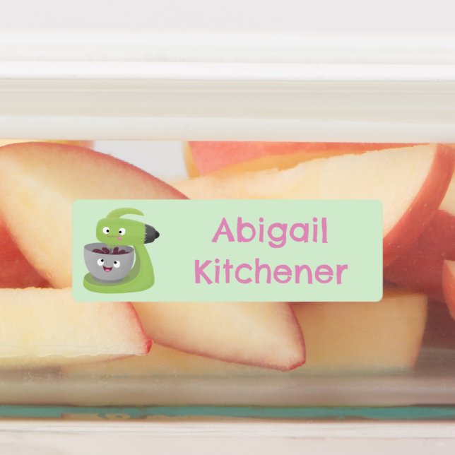 Cake mixer kitchen appliance cartoon personalised (Affixed)