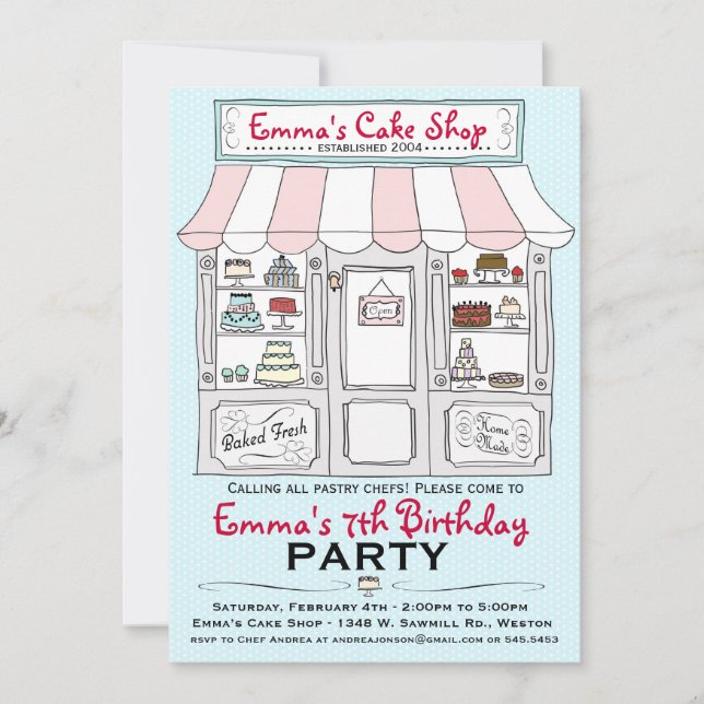 Cake Party Invitation (Front)