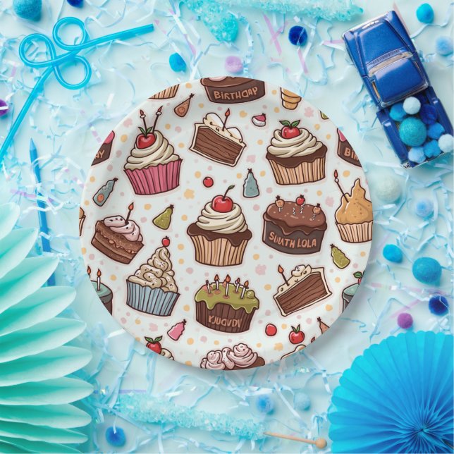 Cake Pattern Paper Napkin Paper Plate (Party)