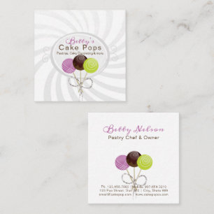 Cake Pop Bakery Stylish Design Business Card
