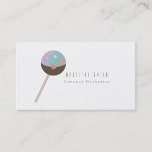 Cake Pop Cookie Baking Cake Decorator Colourful Business Card