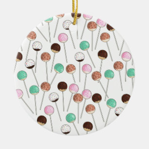 Cake Pop Design Ceramic Tree Decoration