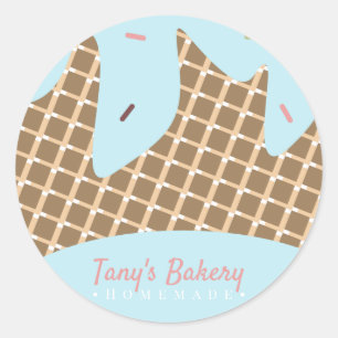 Cake Pop Ice Cream Homemade Baking Sweets Bakery Classic Round Sticker