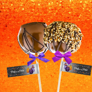 Cake Pop Tags Halloween Party in the Patch Wraparound Address Label