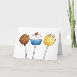 Cake Popb - Greeting Card