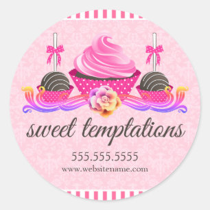 Cake Pops and Cupcake Bakery Box Seals