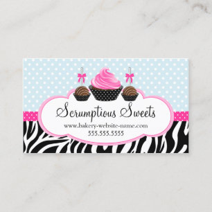 Cake Pops and Cupcake Bakery Business Card