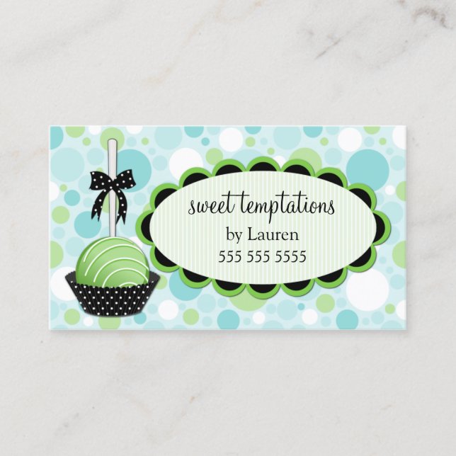 Cake Pops Baker Business Card (Front)