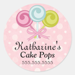 Cake Pops Bakery Box Seals