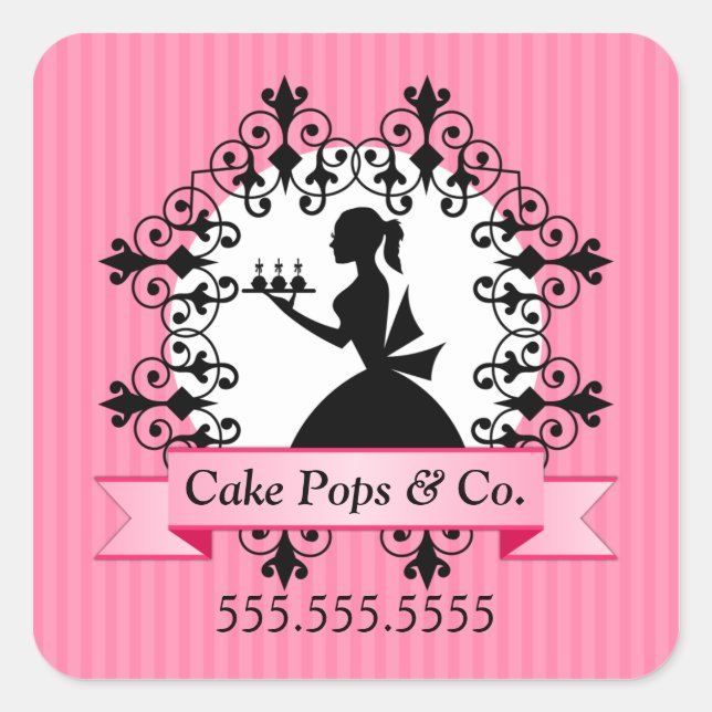 Cake Pops Bakery Box Seals (Front)