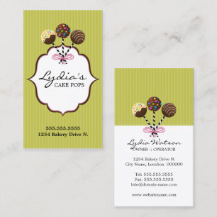 Cake Pops Bakery Business Card
