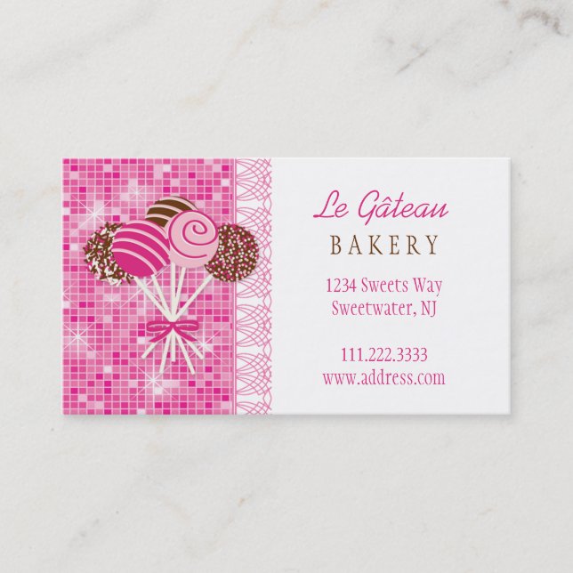 Cake Pops Bakery : Business Card (Front)