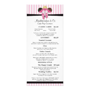 Cake Pops Bakery Custom Rack Card