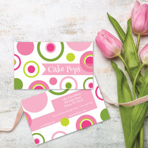 Cake Pops Bakery Polka Dot Business Card