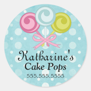 Cake Pops Bakery Stickers