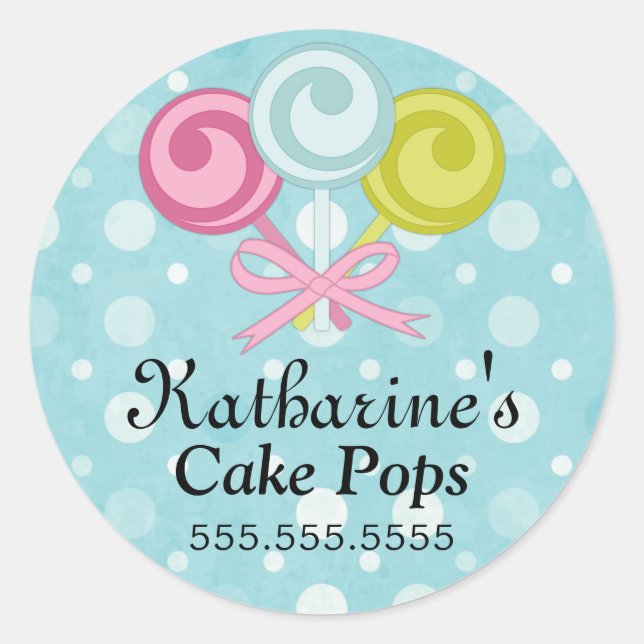 Cake Pops Bakery Stickers (Front)