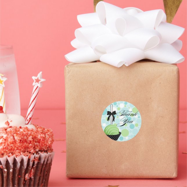 Cake Pops Bakery Thank You Box Seals (Party)
