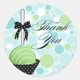 Cake Pops Bakery Thank You Box Seals